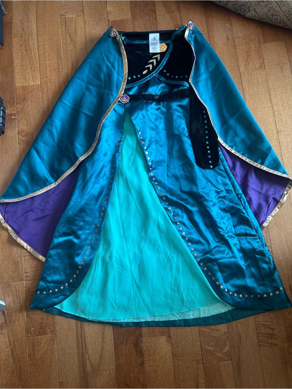 Disney Frozen Anna Coronation Dress Costume Halloween Cape